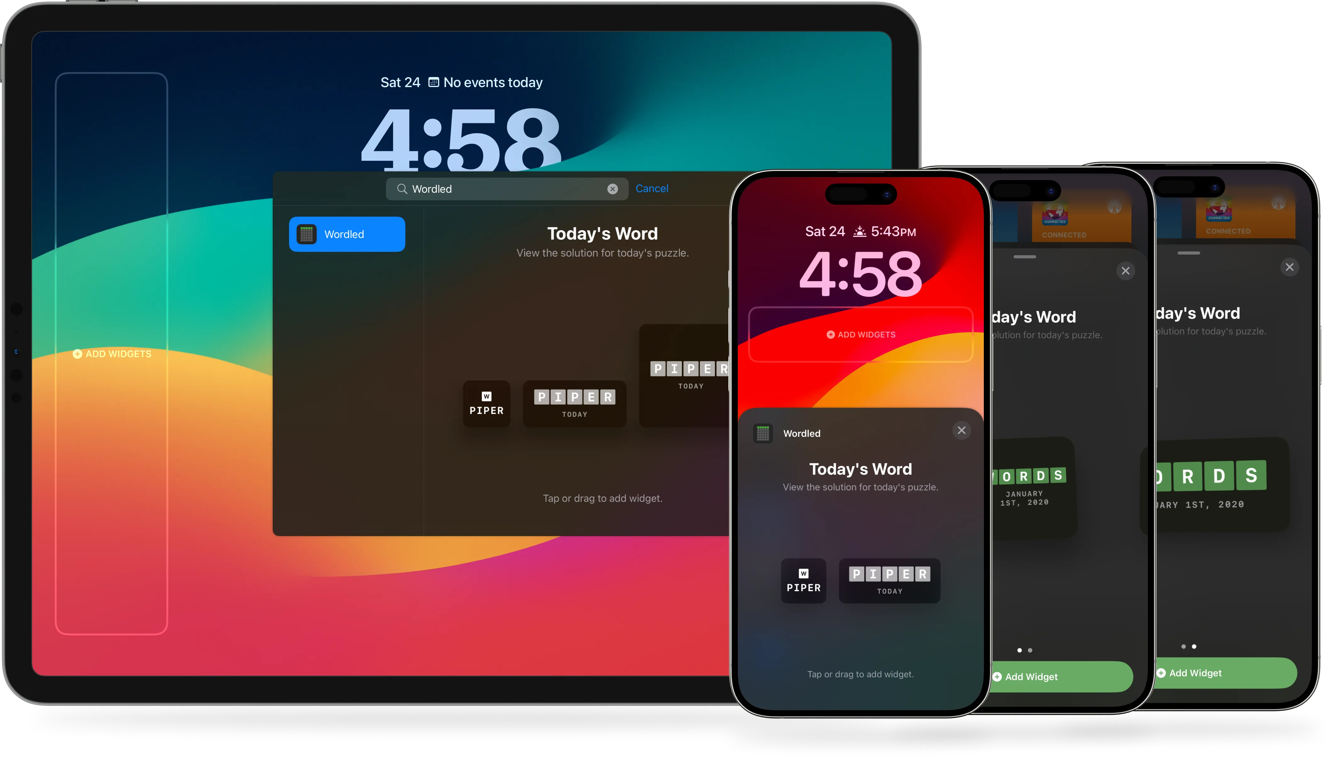 Wordled App widgets